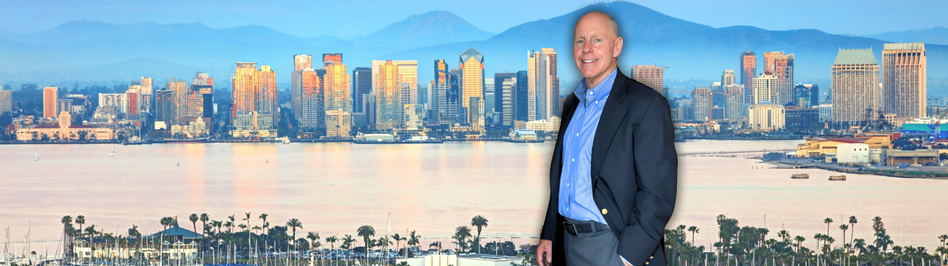 Joseph C. Lavelle overlooking the San Diego Bay and downtown skyline