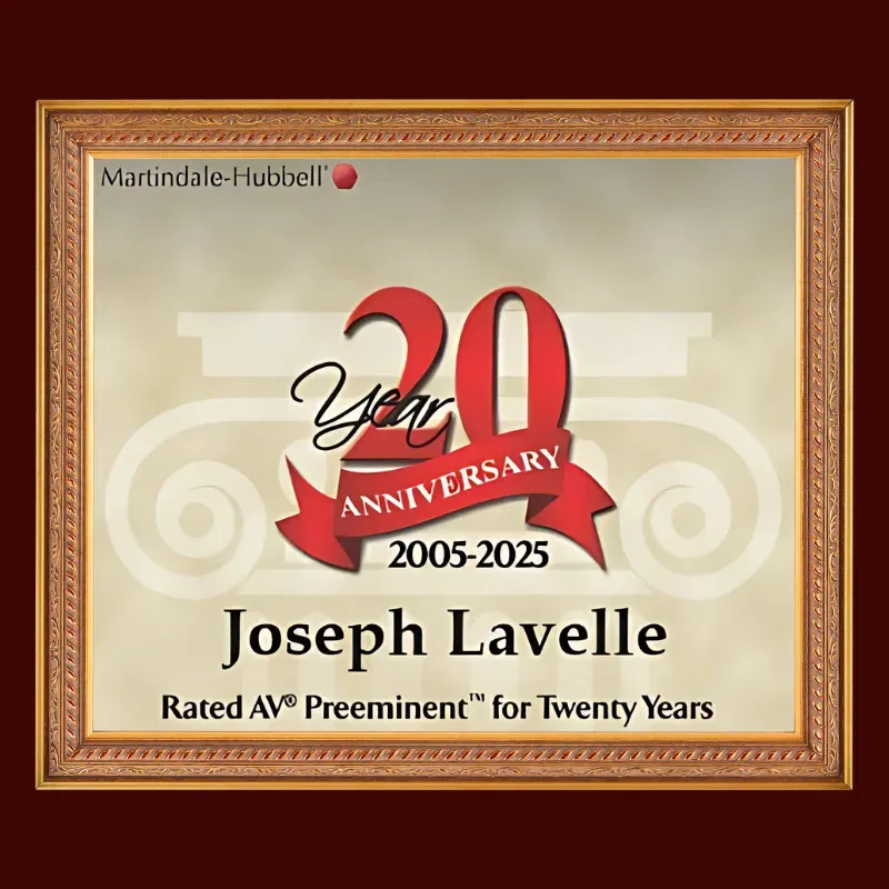 20 years AV Preeminent recognition